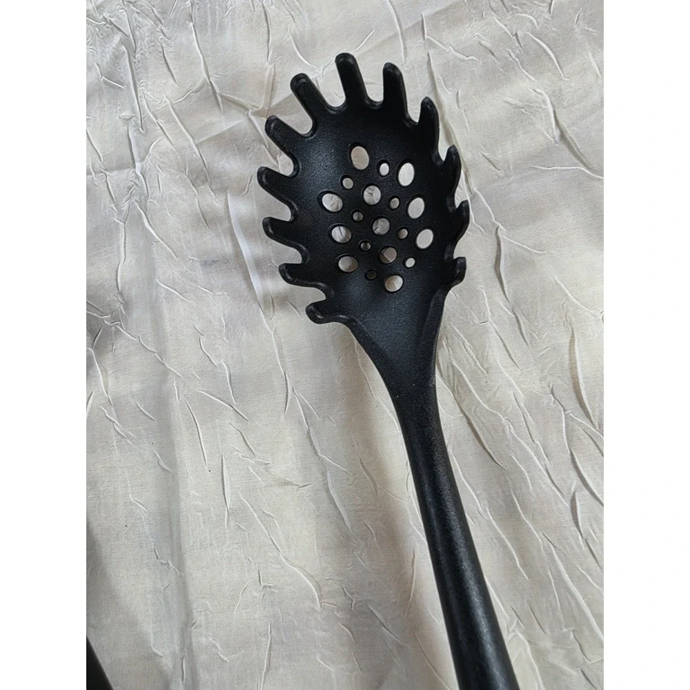 Cuisinart 2 Piece Kitchen Utensil Set Soup Ladle Spaghetti Server‎ Blue Handle